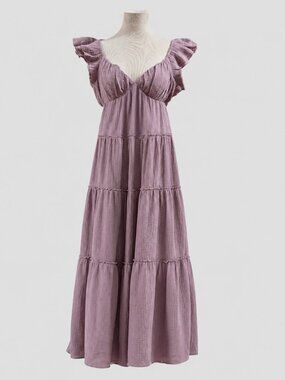 Free the Roses Small Purple Maxi Dress